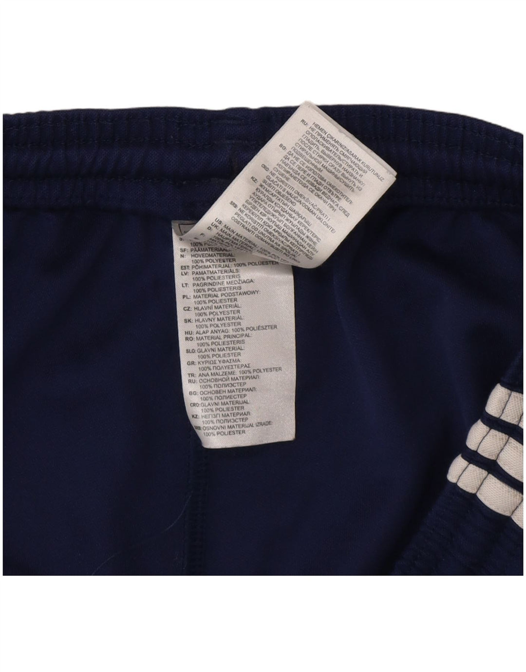 Pantaloncini sportivi Adidas Climalite da uomo di grandi dimensioni in poliestere blu navy