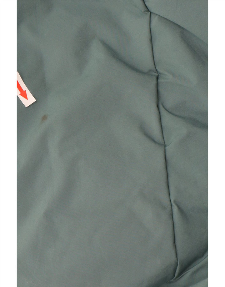 COLUMBIA Cappotto imbottito con cappuccio da uomo UK 38 Poliestere color block blu medio