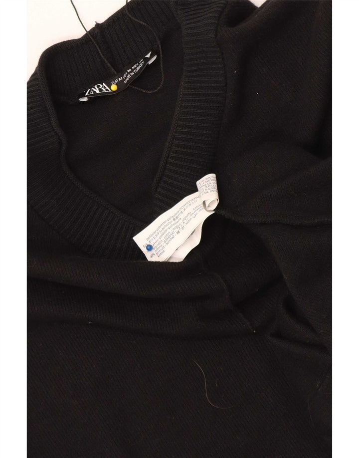 Abito a trapezio da donna Zara UK 12 cotone nero medio