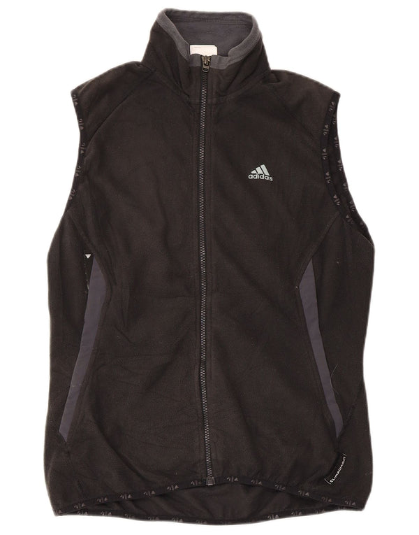 Gilet da donna in pile Climawarm Adidas UK 14 Medium Black Colourblock
