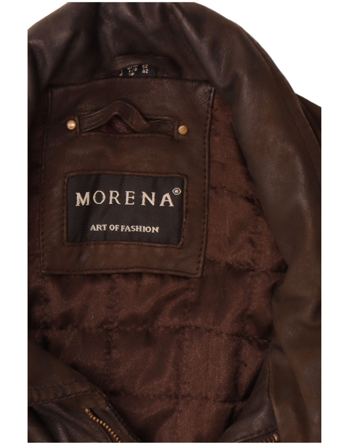 Giacca in pelle da uomo Morena UK 42 XL Marrone