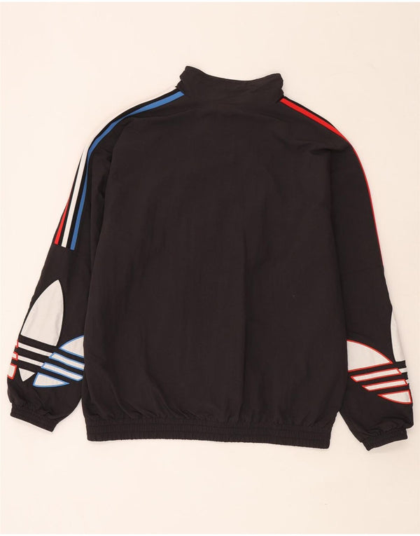 Giacca da ginnastica grafica da uomo Adidas Large nera in poliammide