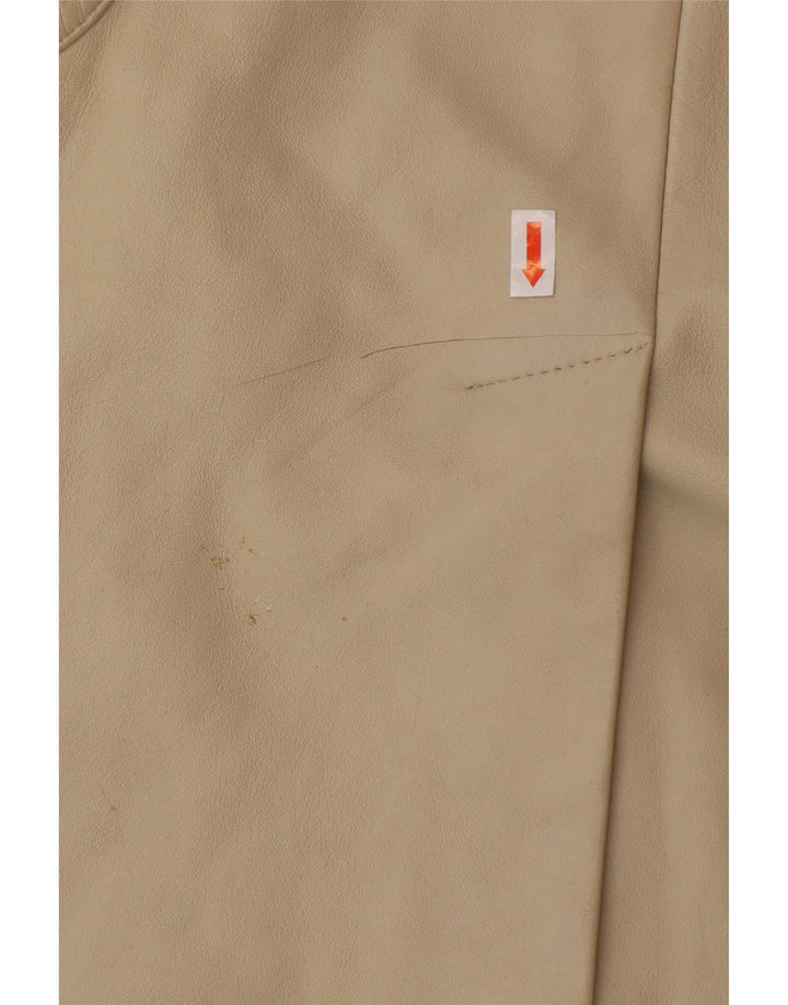 Cappotto in pelle da donna OLLY & CO UK 10 Piccolo in pelle beige