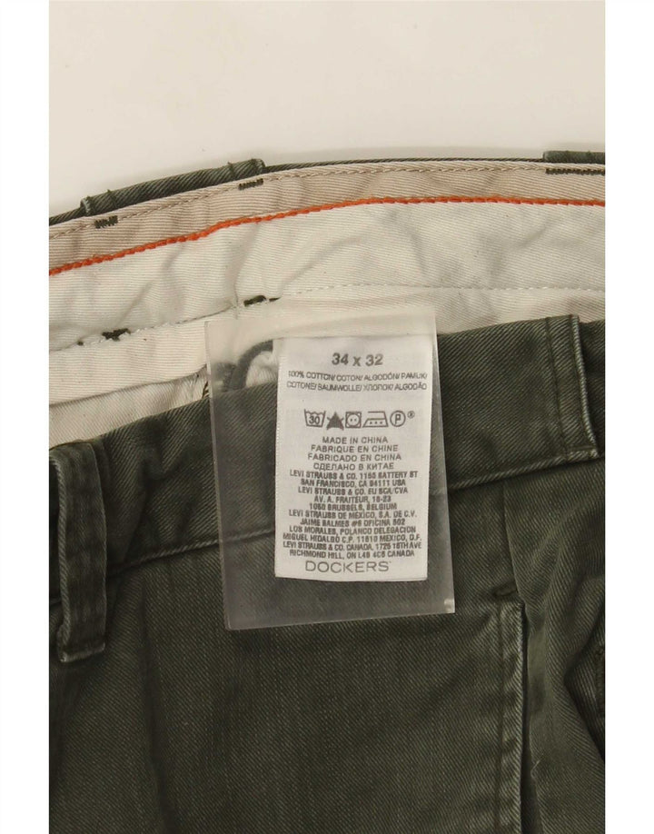 Jeans dritti da uomo Dockers W34 L32 cotone kaki