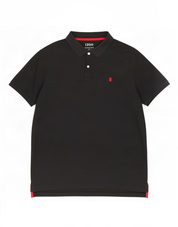 Polo da uomo Izod XL in cotone nero