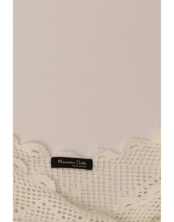 Camicetta senza maniche da donna Massimo Dutti UK 16 Large Bianco