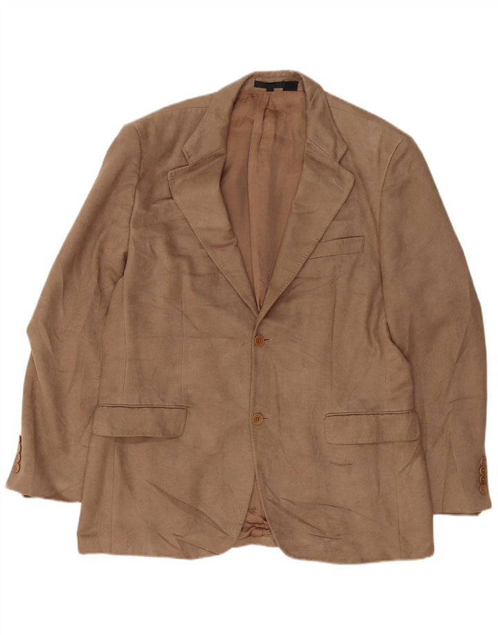 Giacca blazer da uomo a 2 bottoni Zara EU 54 XL Poliestere beige