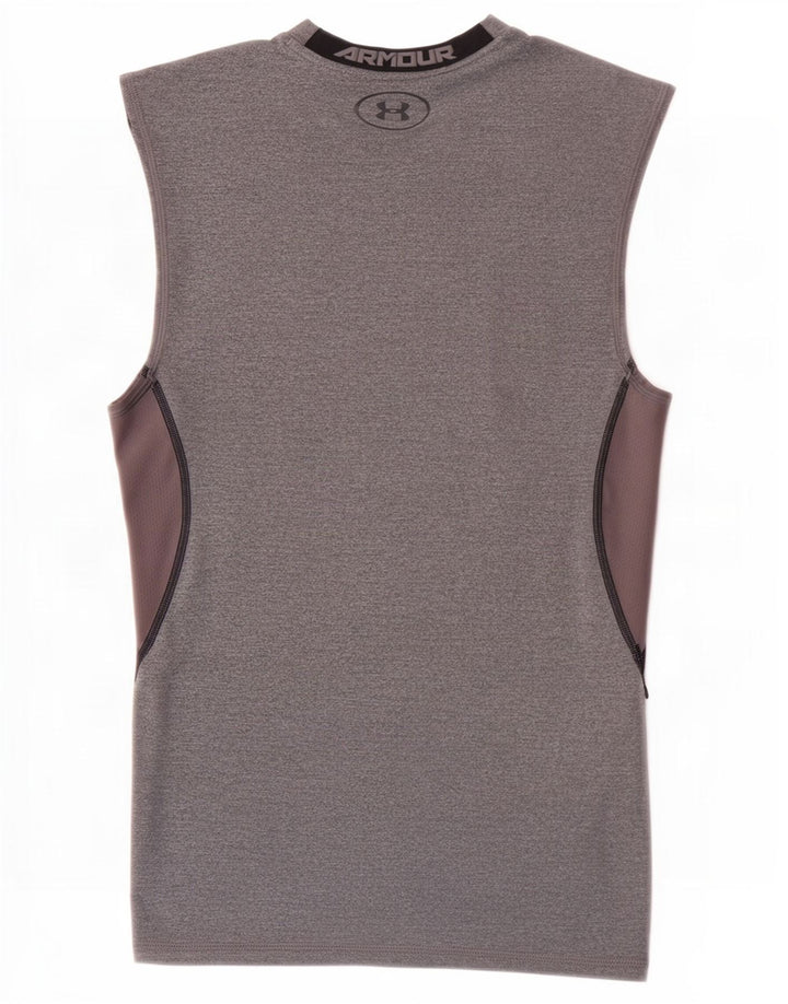 Canottiera Under Armour da uomo Heat Gear Top grigio medio color block