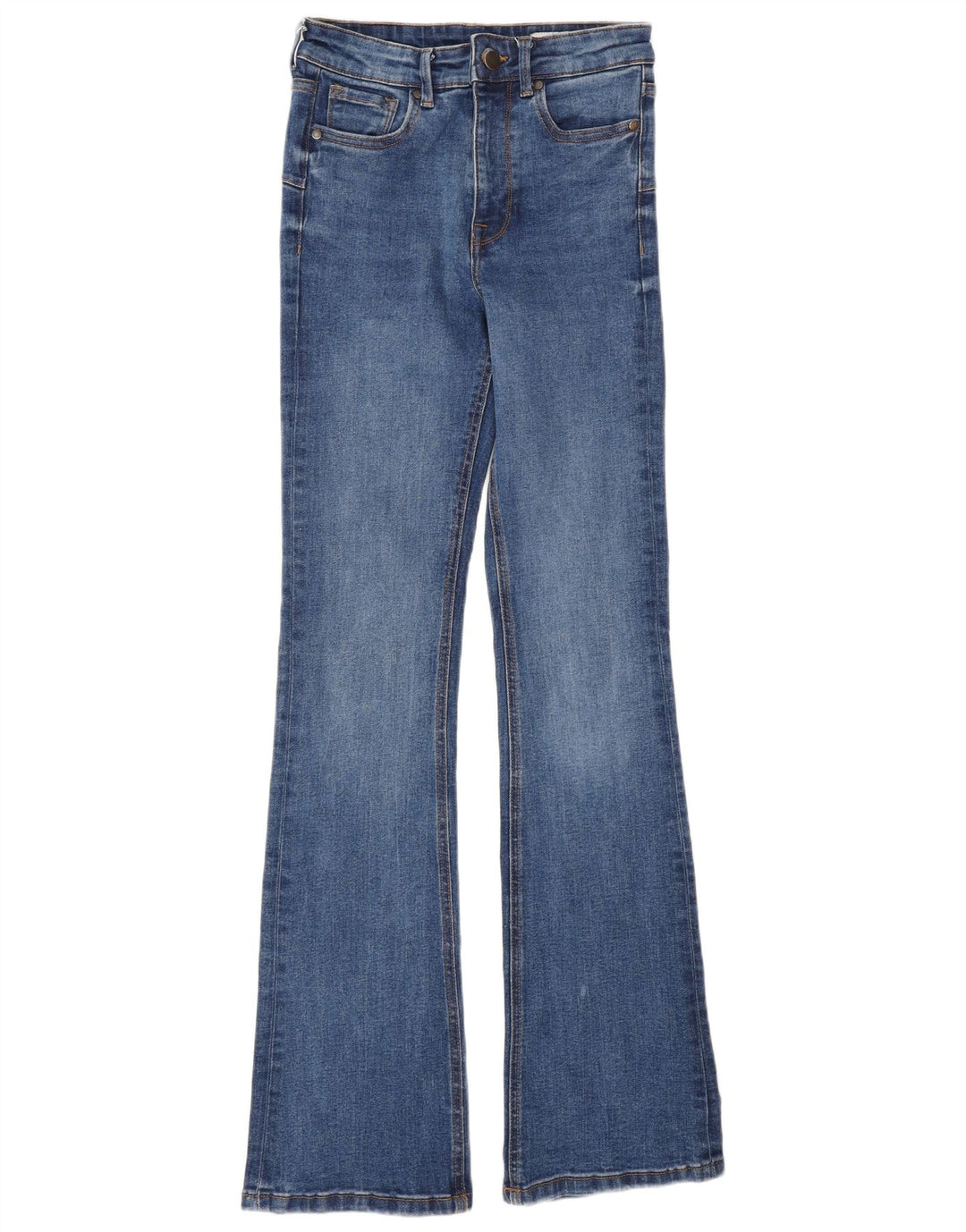 Jeans svasati da donna Zara EU 34 2XS W24 L32 cotone blu