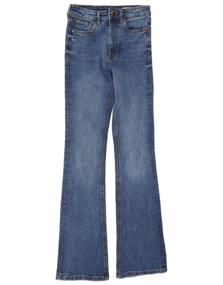 Jeans svasati da donna Zara EU 34 2XS W24 L32 cotone blu