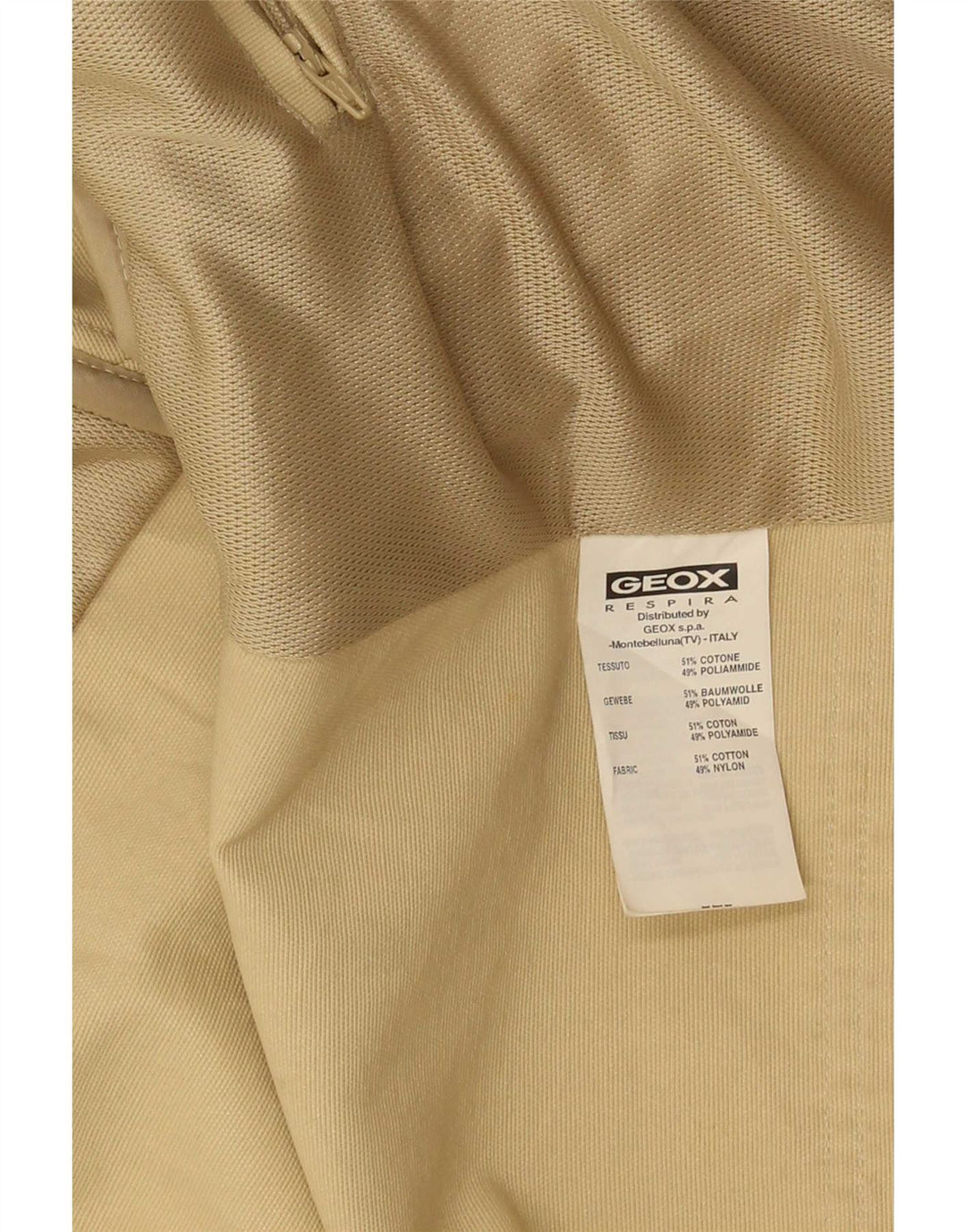 Geox Donna Respira Utility Giacca UK 42 XL Cotone Beige