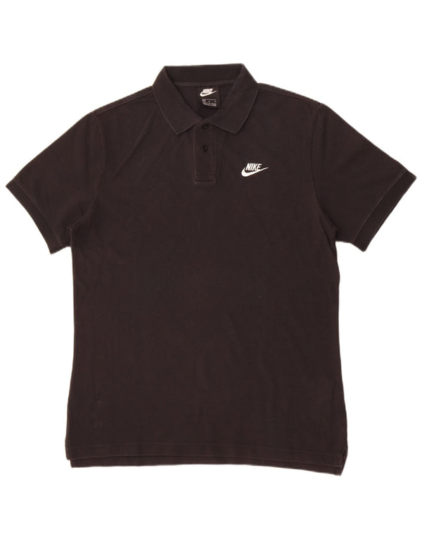 Polo Nike da uomo in cotone nero medio
