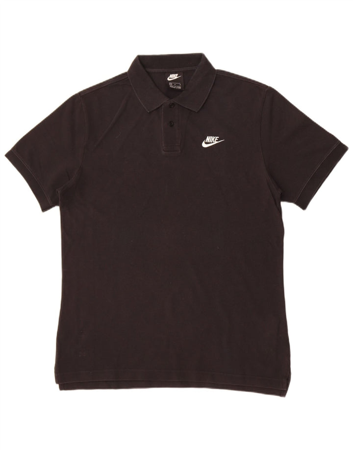 Polo Nike da uomo in cotone nero medio