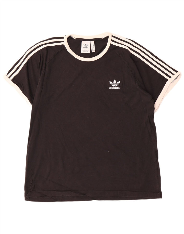T-shirt da uomo Adidas Top XL in cotone nero