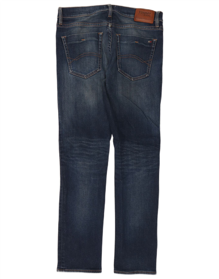 Jeans slim da uomo Tommy Hilfiger W34 L32 cotone blu navy