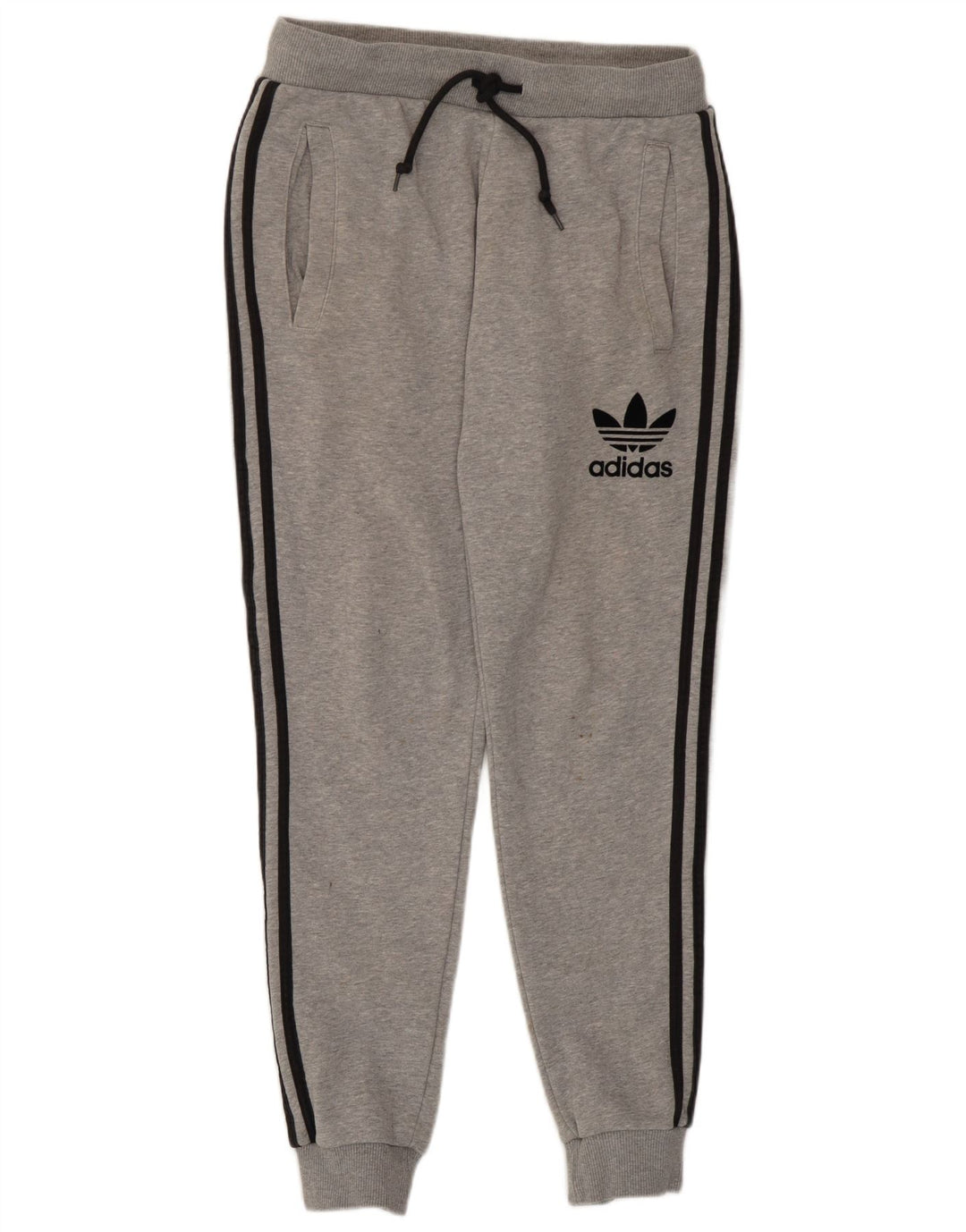 Pantaloni da tuta grafica da uomo Adidas Joggers in cotone grigio medio