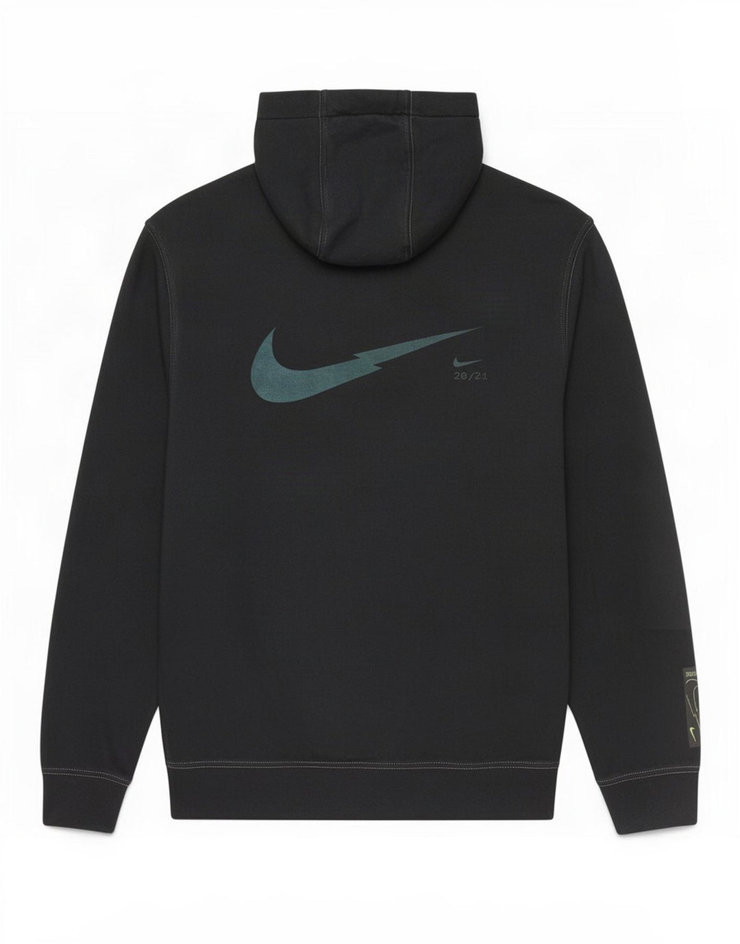 Felpa con cappuccio grafica Nike da uomo in cotone nero medio