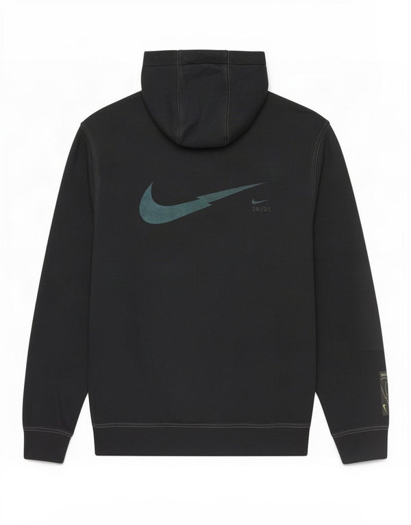 Felpa con cappuccio grafica Nike da uomo in cotone nero medio