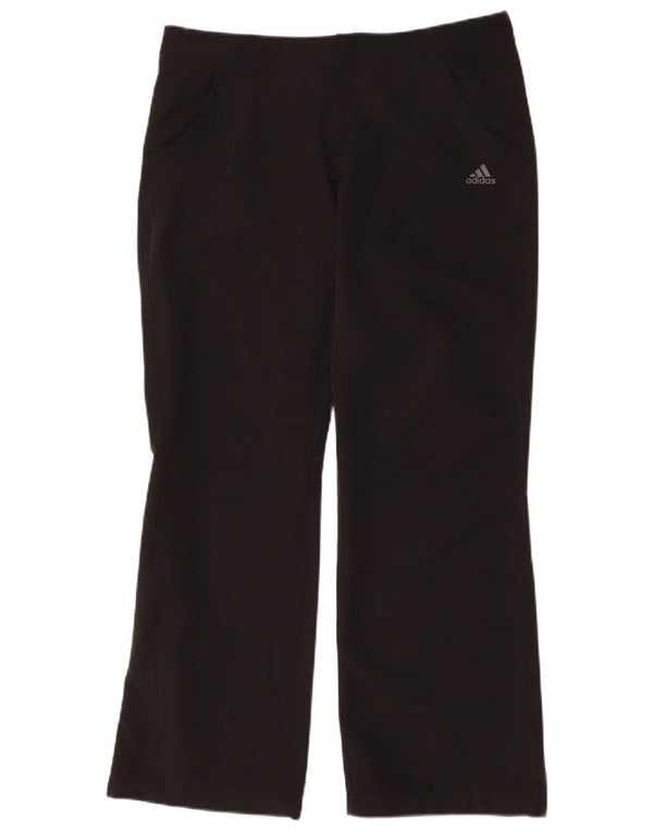 Pantaloni casual Adidas da donna a gamba larga UK 14 Large W34 L31 poliestere nero