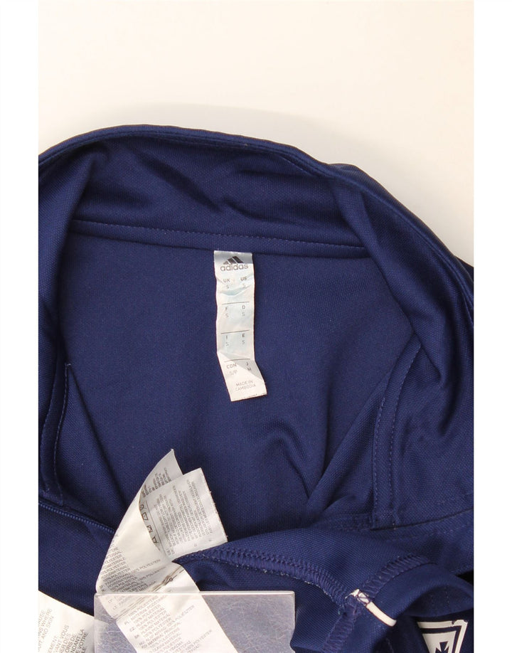 ADIDAS Maglia da ginnastica da uomo Climalite con zip e collo piccolo blu navy