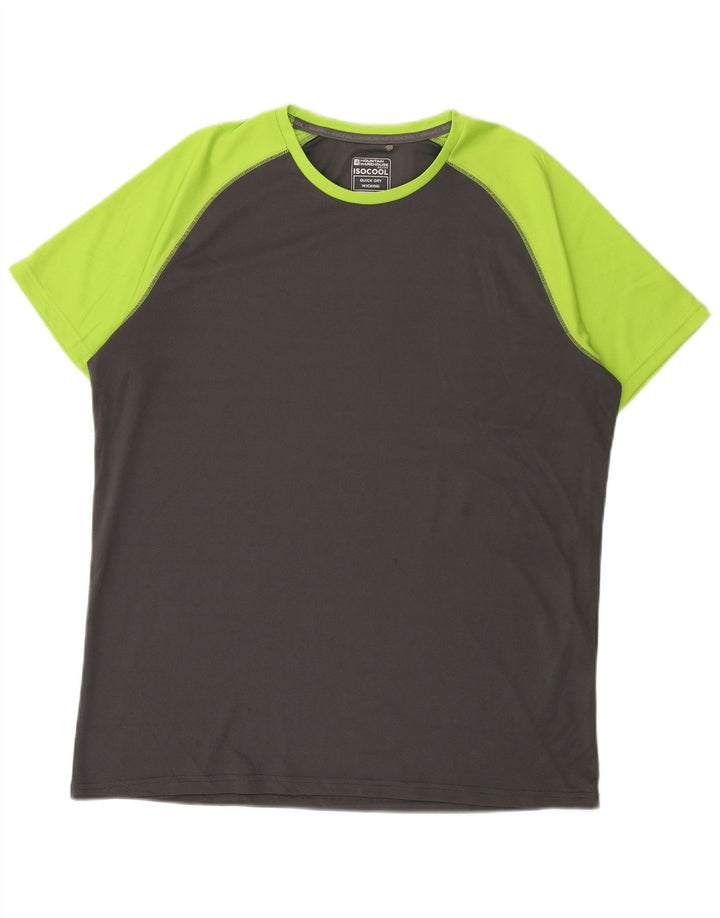 T-shirt da uomo Mountain Warehouse Top XL Poliestere color block grigio