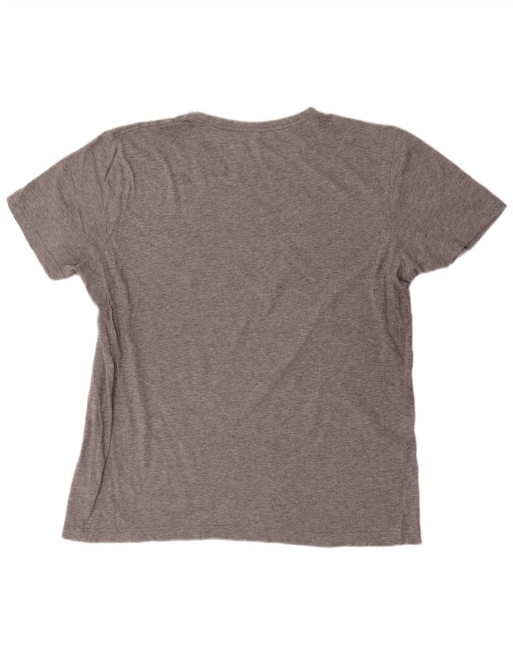 T-shirt grafica da uomo Puma Top XL in cotone chiazzato grigio