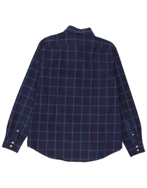 Camicia da uomo Boden Large in cotone a quadri blu navy