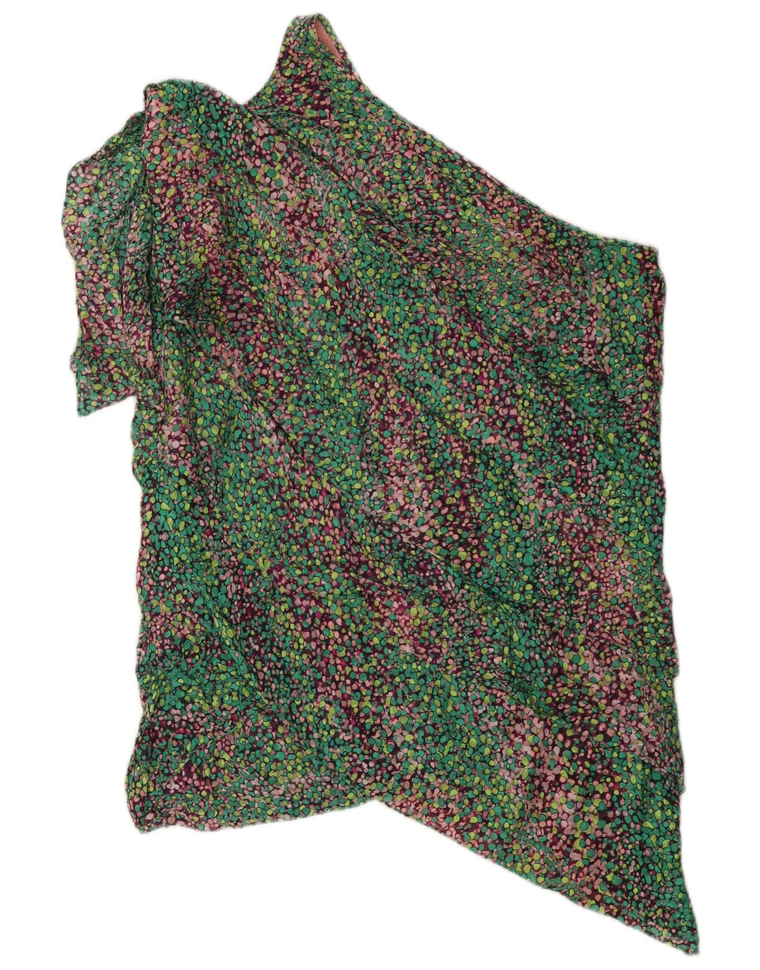 BCBGMAXAZRIA Abito monospalla da donna UK 14 Seta multicolore media