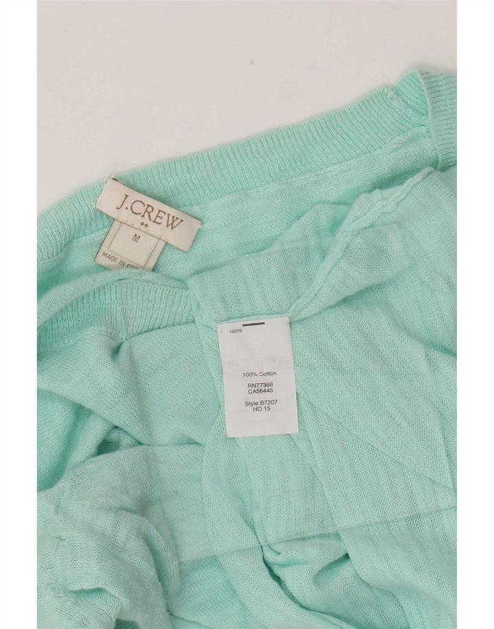 J. Crew Top da donna a maniche lunghe UK 14 Medio Turchese Cotone