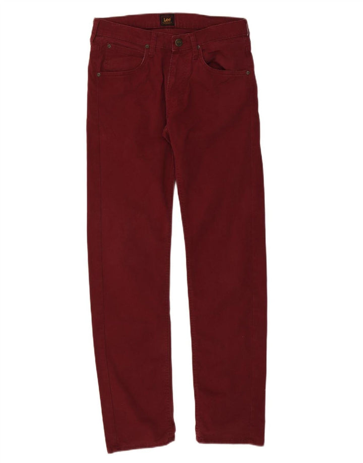 Jeans LEE Daren Zip Fly Slim da uomo W30 L32 in cotone bordeaux