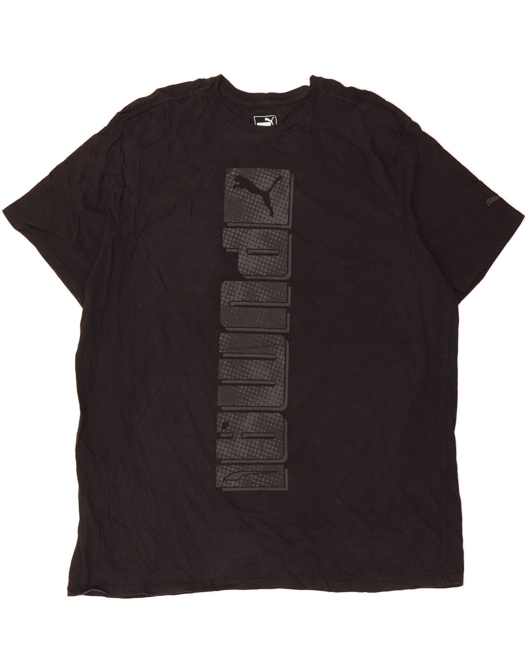 PUMA Mens Graphic T-Shirt Top 2XL Black Cotton Vintage Puma and Second-Hand Puma from Messina Hembry 