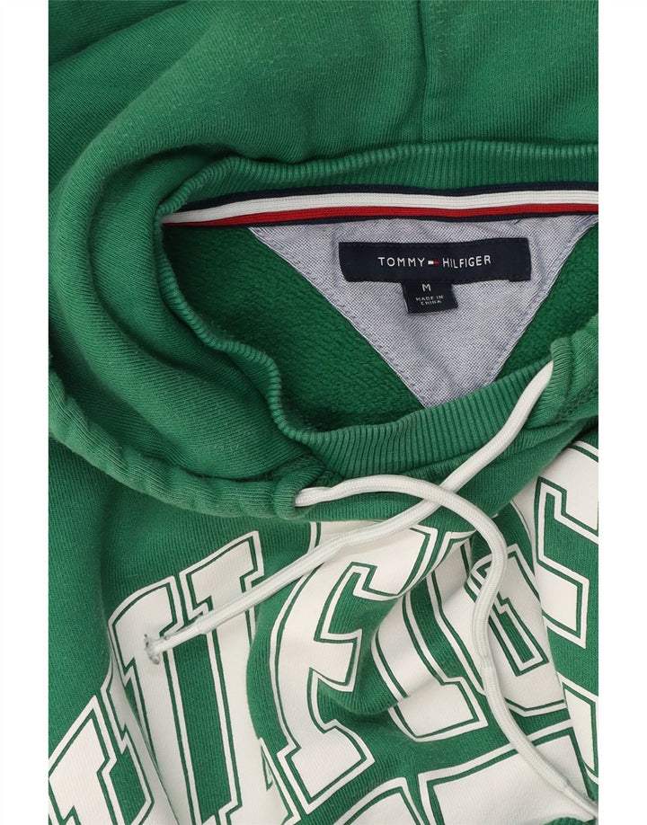 Maglione con cappuccio grafico da uomo Tommy Hilfiger verde medio