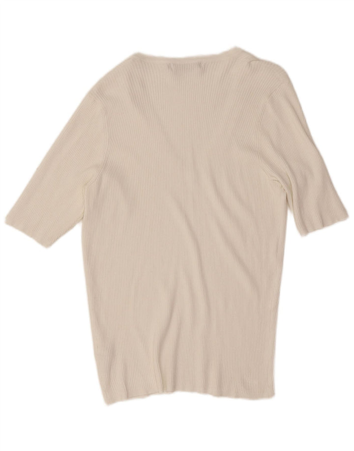 T-shirt da donna Marks & Spencer Top UK 16 Large bianca in viscosa