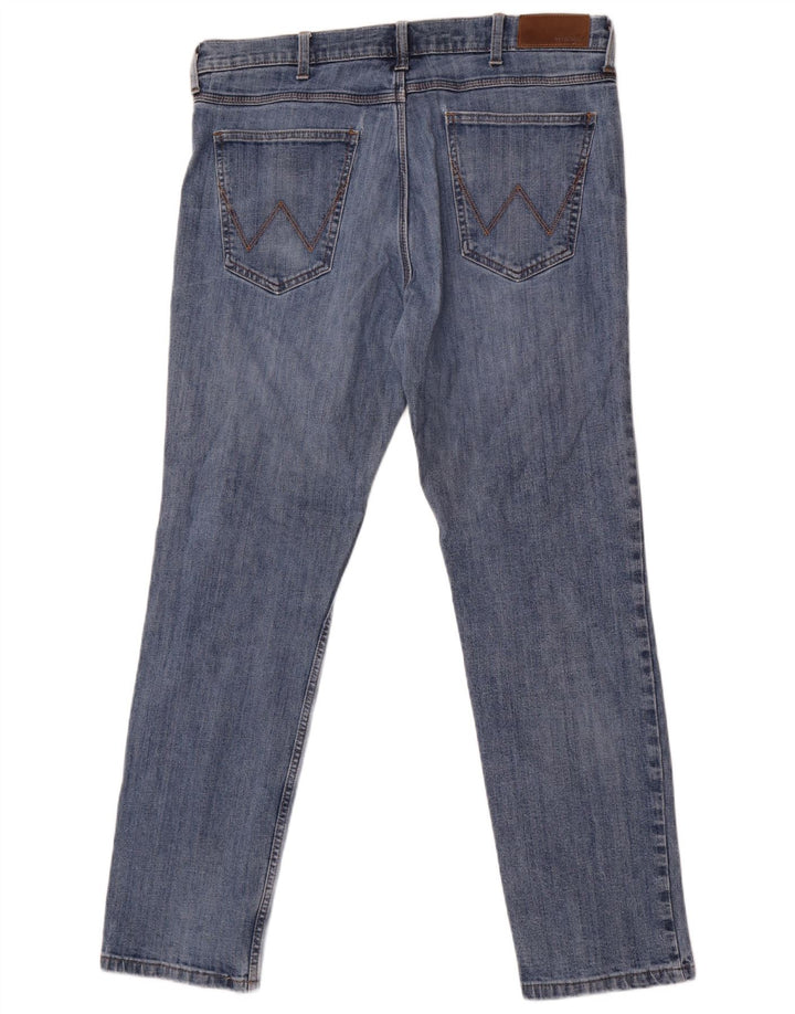 Jeans slim regolari da uomo Wrangler W36 L32 cotone blu