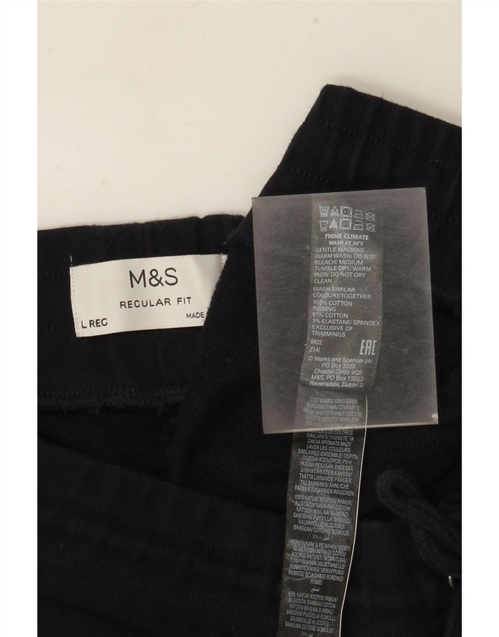 Pantaloni da tuta corti Marks & Spencer da donna UK 16 Large Blu Navy