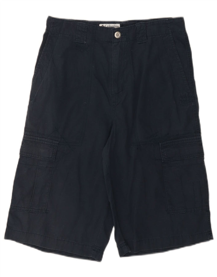 Pantaloncini cargo COLUMBIA da ragazzo 15-16 anni W26 in cotone blu navy