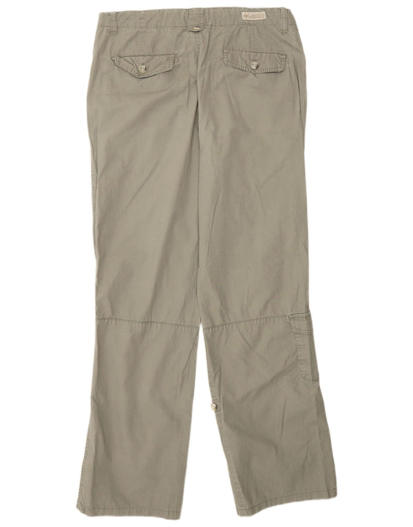 Pantaloni cargo dritti da donna Columbia US 12 Large W30 L30 cotone kaki