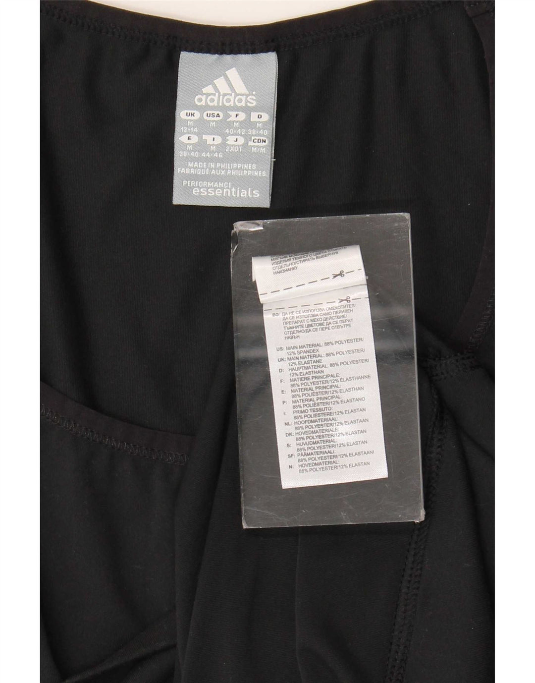 T-shirt Adidas Climalite da donna Top UK 12/14 poliestere nero medio