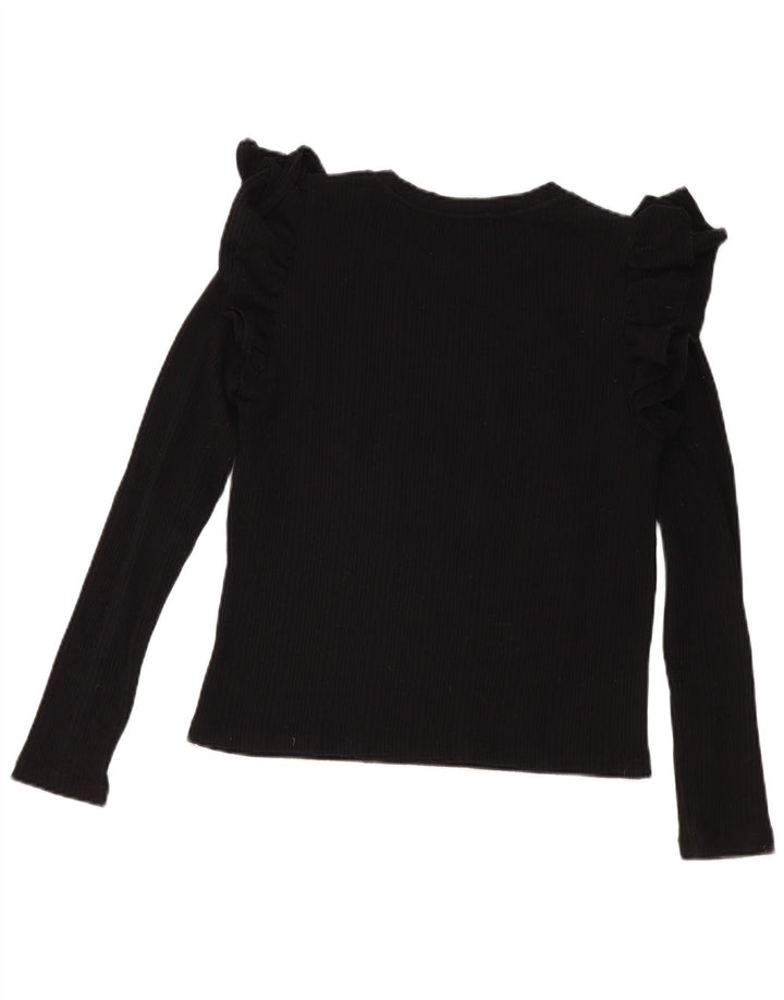 Top corto da donna Zara a maniche lunghe UK 12 medio nero