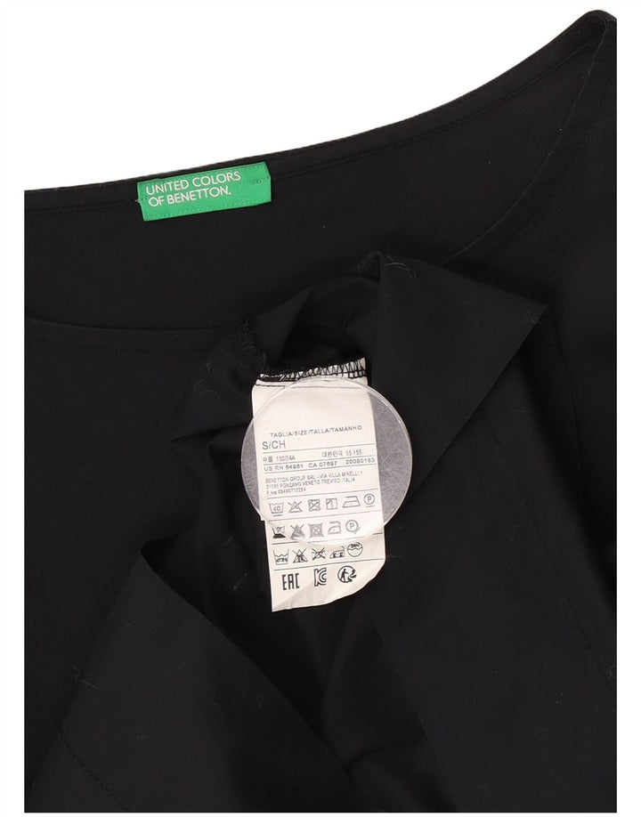 Camicetta oversize da donna Benetton Top UK 10 Small Cotone nero