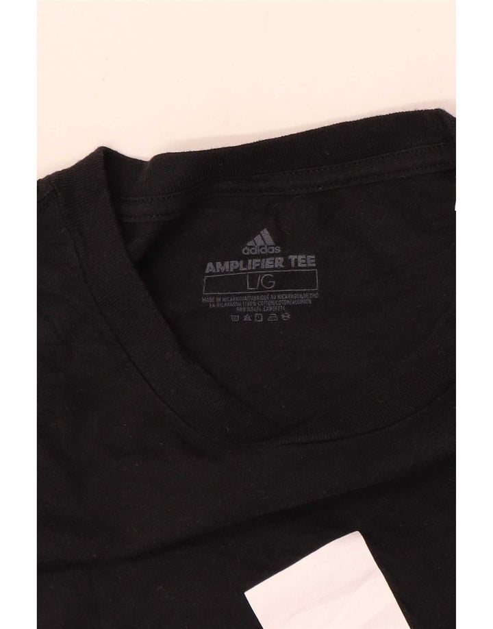 T-shirt grafica da uomo Adidas grande nera