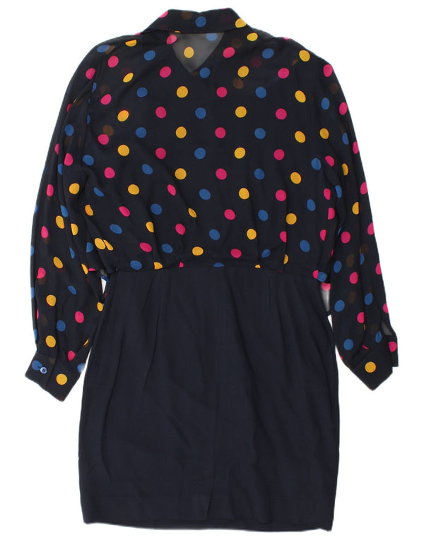 Arezia Abito da Donna a Tubino con Laccio Frontale UK 10 Piccolo Blu Navy a Pois