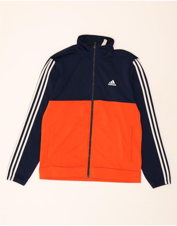 Giacca da tuta da uomo Adidas UK 42/44 Large Blu Navy Colourblock