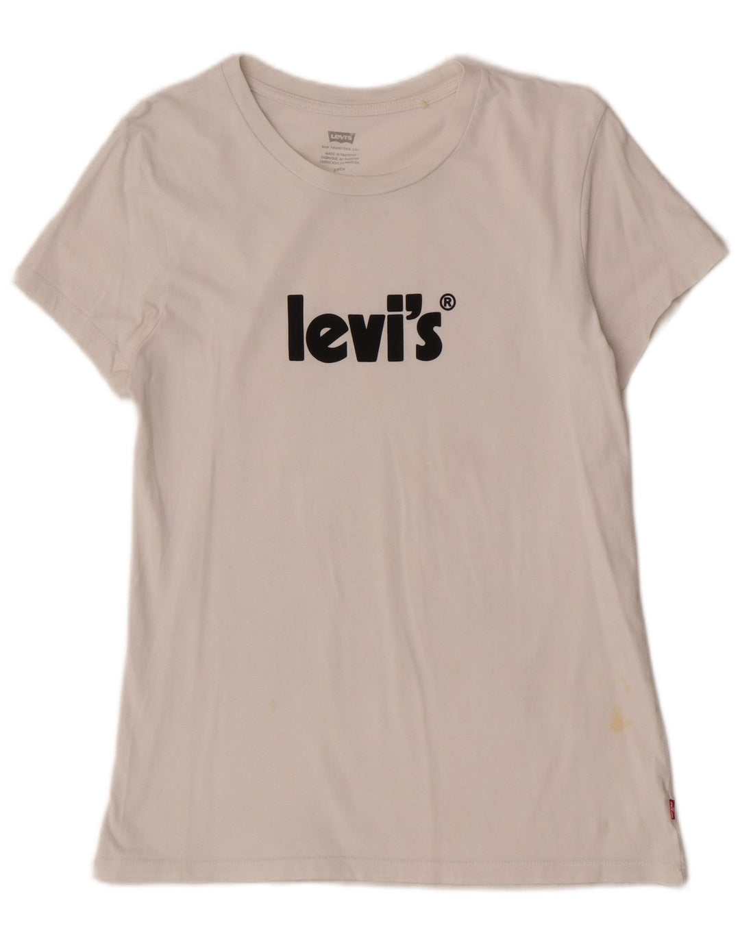 T-shirt grafica da donna Levi's Top UK 10 piccola bianca