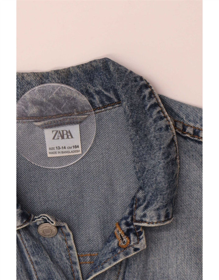 Zara Giacca di jeans da bambino 13-14 anni Blu