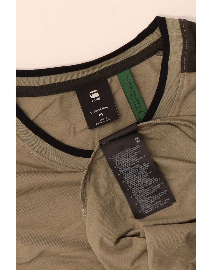 T-shirt da uomo G-Star Top in cotone color block medio kaki