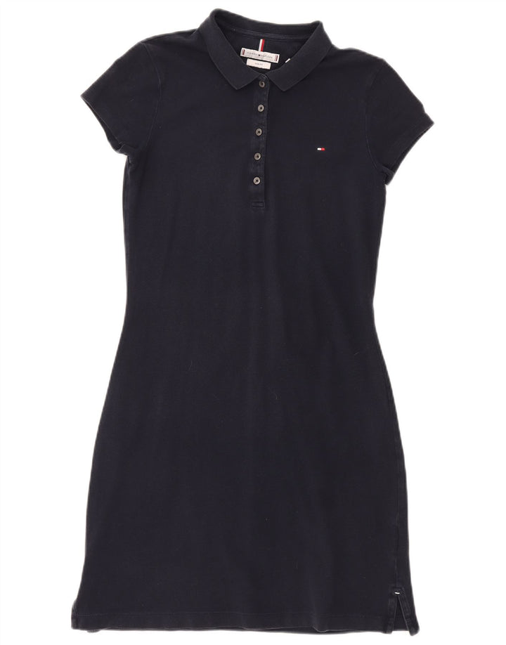 TOMMY HILFIGER Abito polo slim fit da donna UK 10 piccolo blu navy