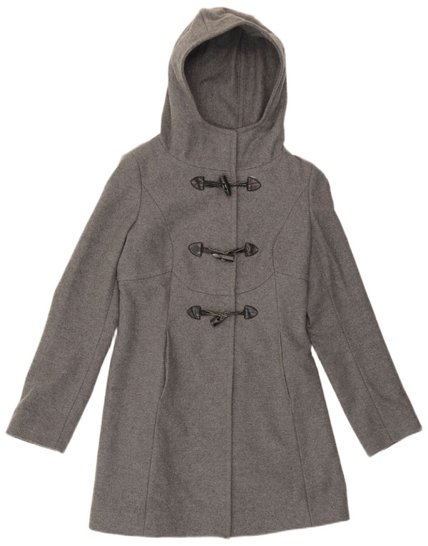Montgomery con cappuccio da donna Benetton IT 40 Small Grigio Lana