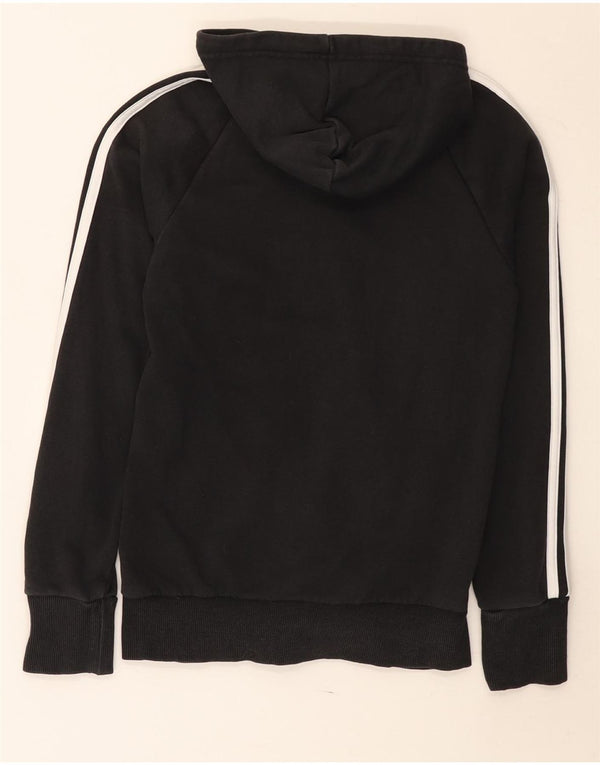 Felpa con cappuccio e zip per bambina Adidas 13-14 anni in cotone nero