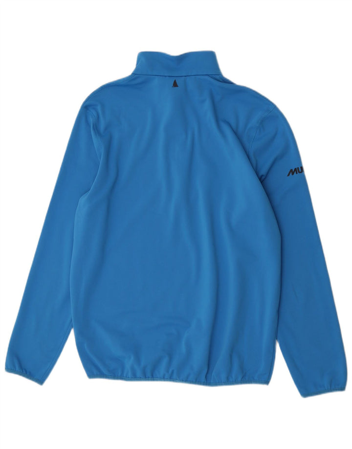Musto Felpa da uomo con zip sul collo Maglione XL Blu poliestere